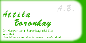 attila boronkay business card